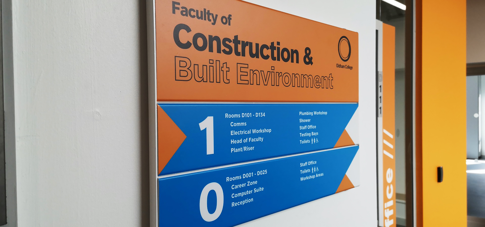 education interior wayfinding signage