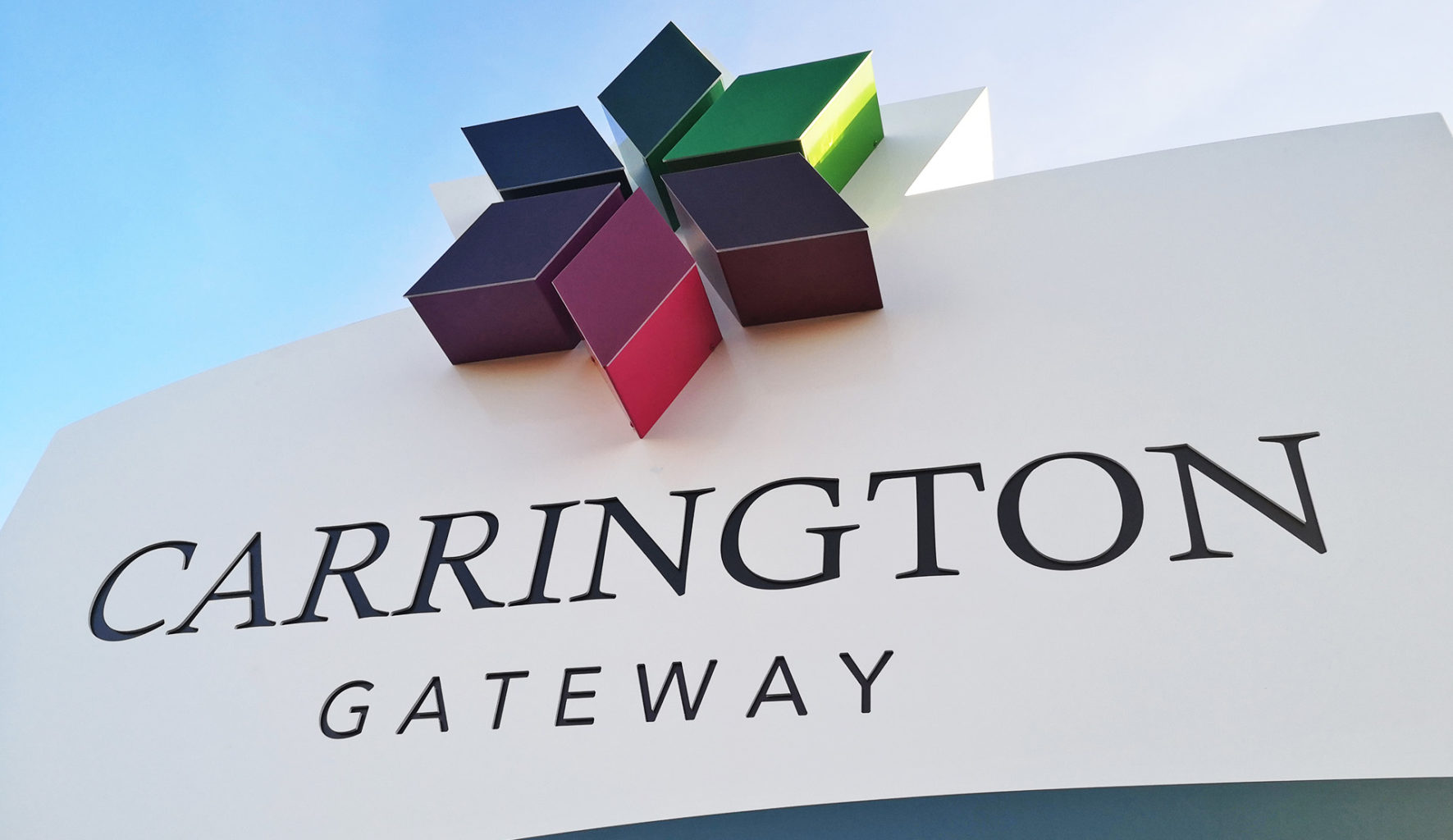 Carrington Gateway monolith signage