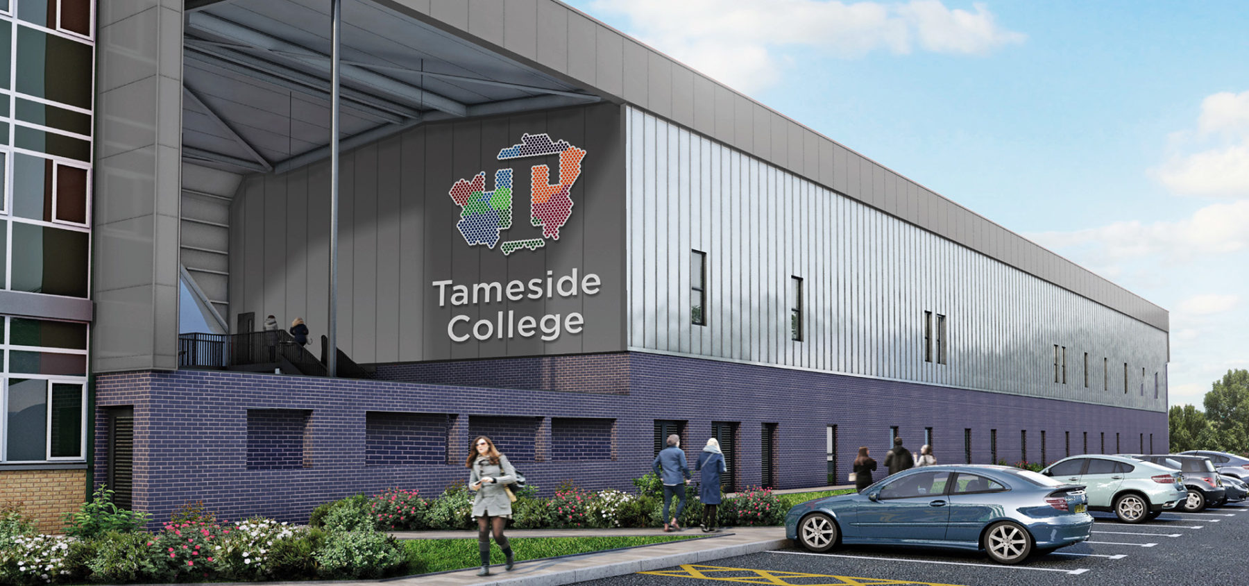 Tameside College sign visual