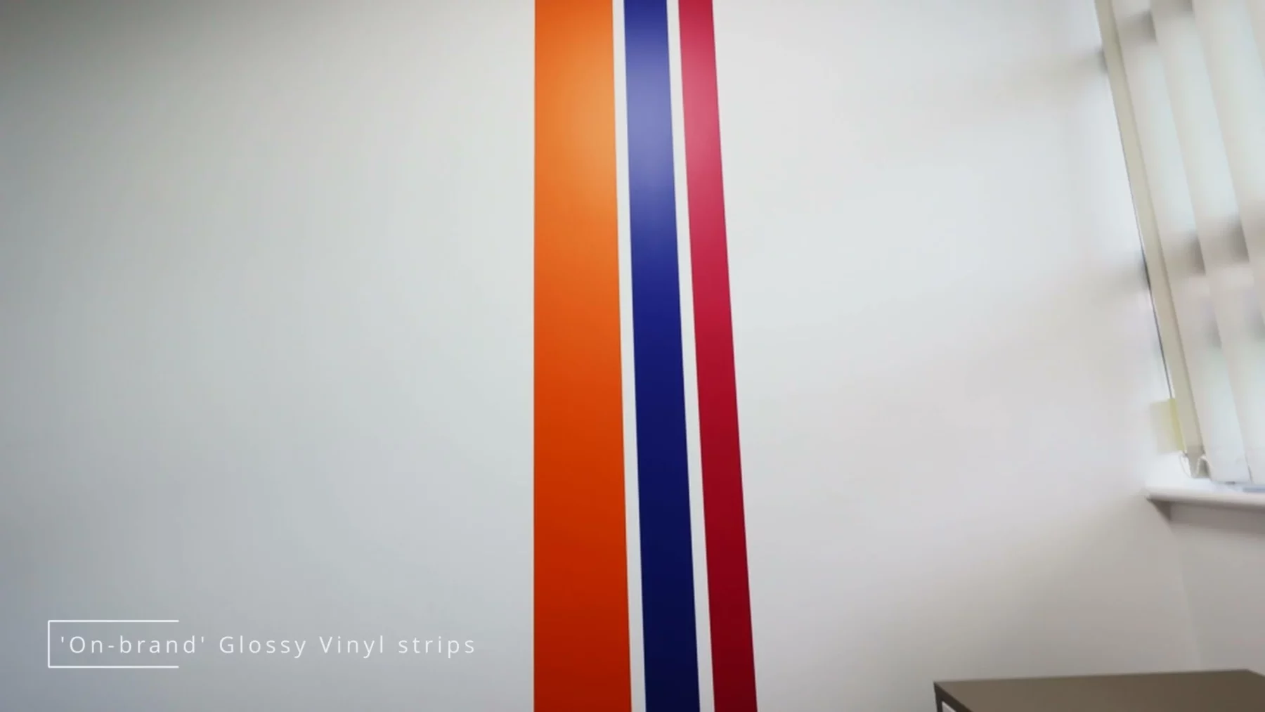 on-brand glossy vinyl strips